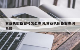 营业执照备案号怎么查询,营业执照备案查询系统