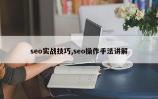 seo实战技巧,seo操作手法讲解