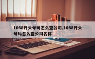 1068开头号码怎么查公司,1068开头号码怎么查公司名称