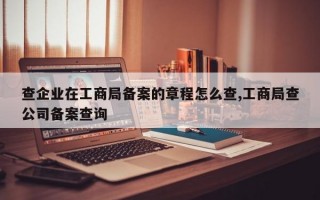 查企业在工商局备案的章程怎么查,工商局查公司备案查询