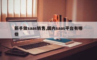 新手做saas销售,国内saas平台有哪些