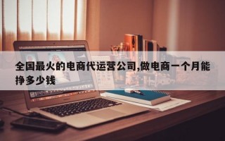 全国最火的电商代运营公司,做电商一个月能挣多少钱