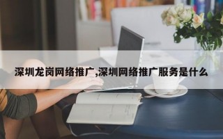 深圳龙岗网络推广,深圳网络推广服务是什么