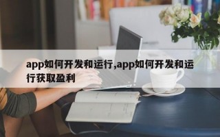 app如何开发和运行,app如何开发和运行获取盈利