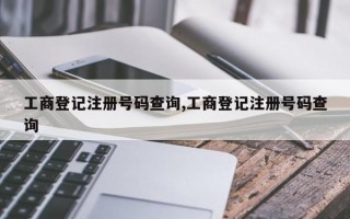 工商登记注册号码查询,工商登记注册号码查询