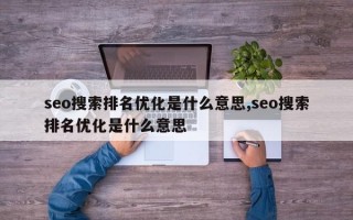 seo搜索排名优化是什么意思,seo搜索排名优化是什么意思